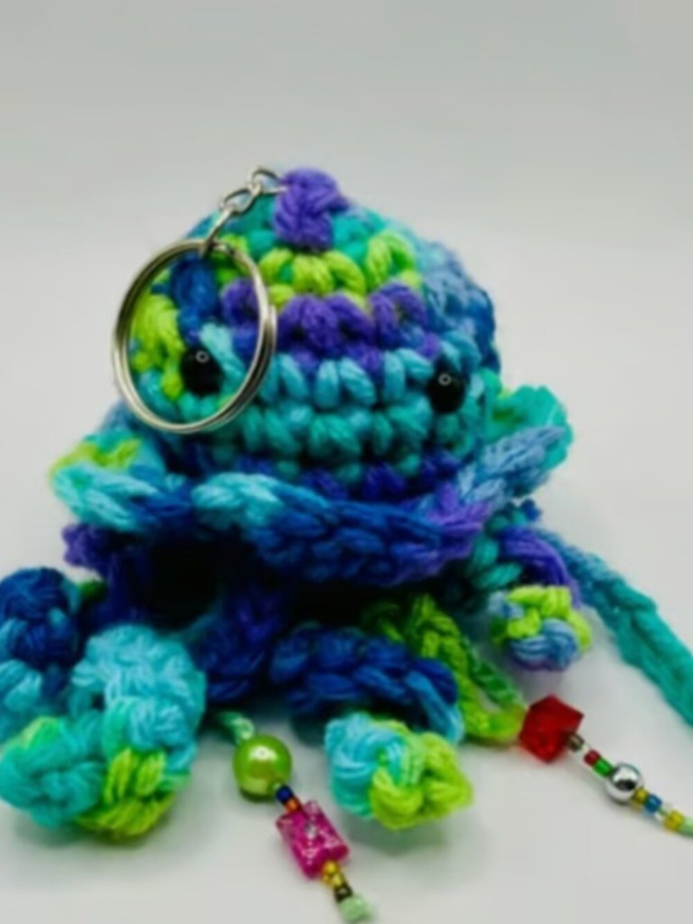 JELLYFISH AMIGURUMI Teal Charm, Backpack, Keychain Croche Keychain AMIGURUMI